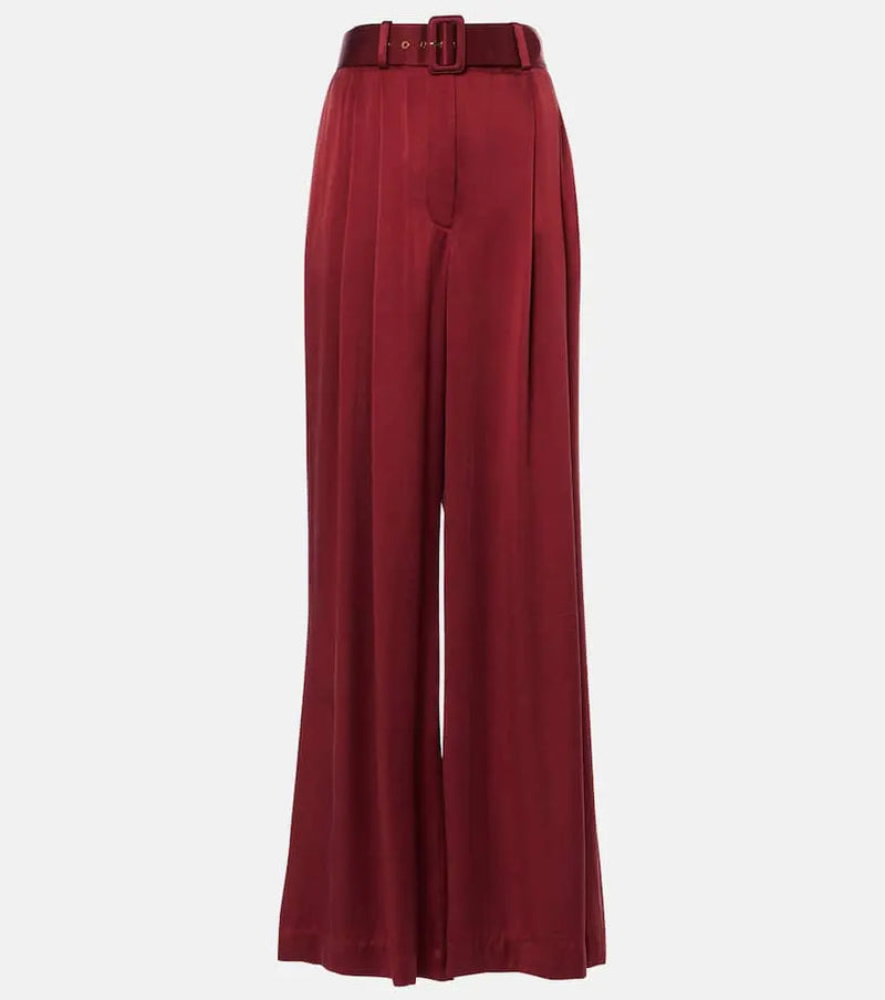 Zimmermann Pleated silk wide-leg pants | LYBSTORE