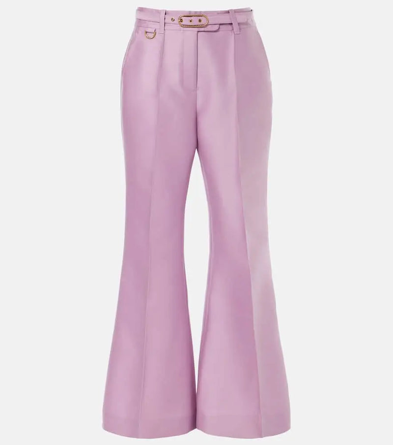 Zimmermann Tailored wool and silk flared pants | LYBSTORE