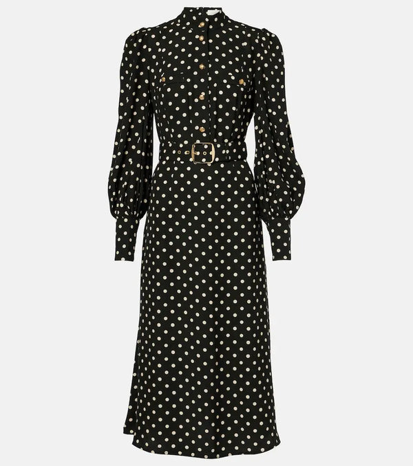 Zimmermann Utility polka-dot midi dress | LYBSTORE