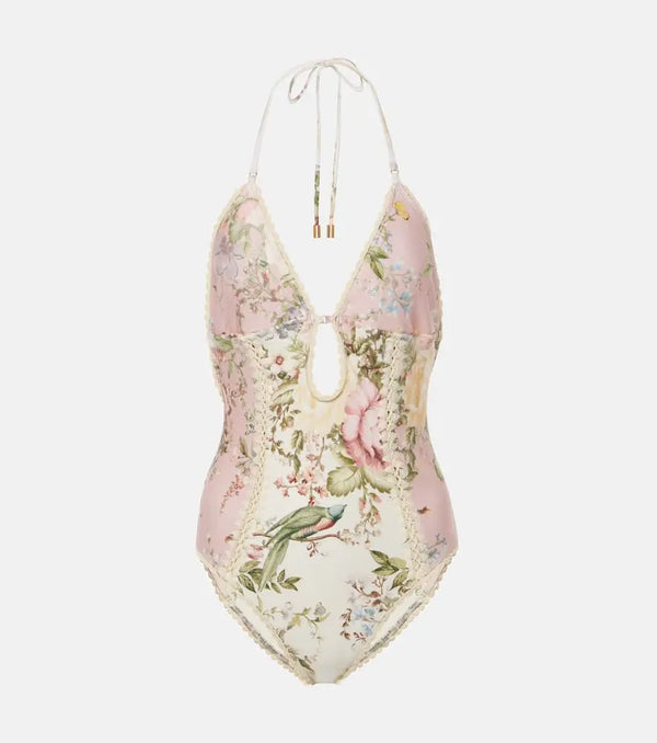 Zimmermann Waverly floral crochet swimsuit | LYBSTORE