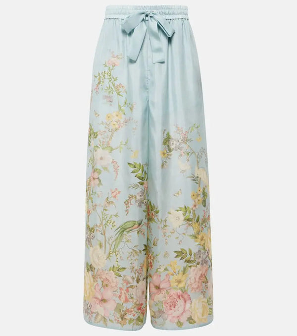 Zimmermann Waverly floral silk palazzo pants | LYBSTORE