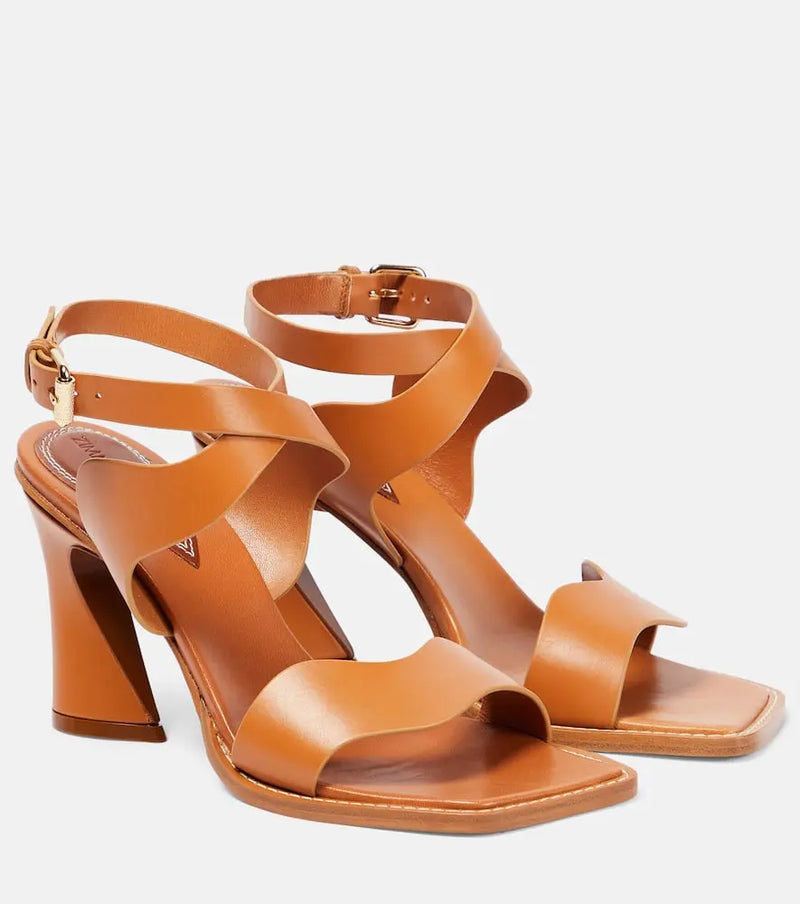 Zimmermann Wavy 85 leather sandals | LYBSTORE