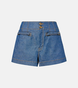 Zimmermann Wylie high-rise denim shorts