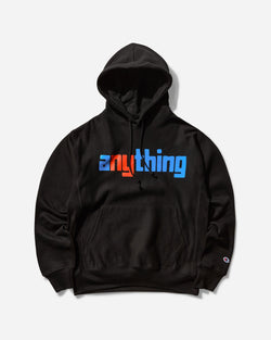 aNYthing Men s Speedball Logo Hoodie Black