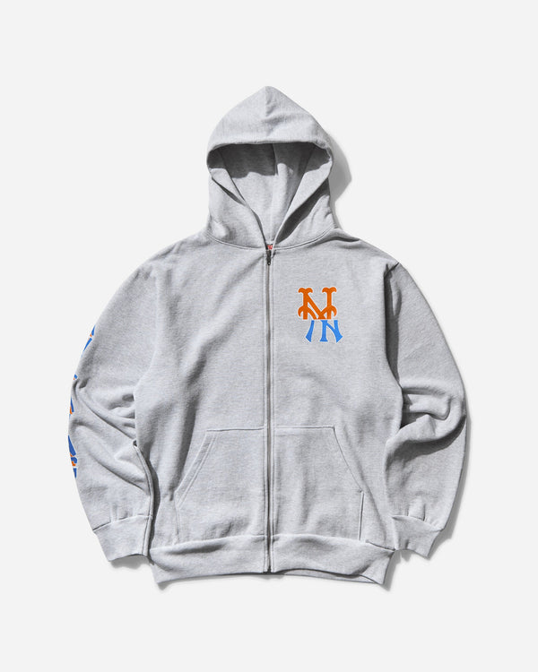 aNYthing Men s Subway Series Zip-Up Hoodie Heather Grey