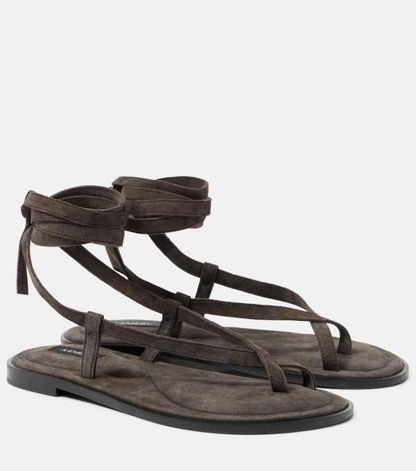 A. Emery Elliot suede thong sandals