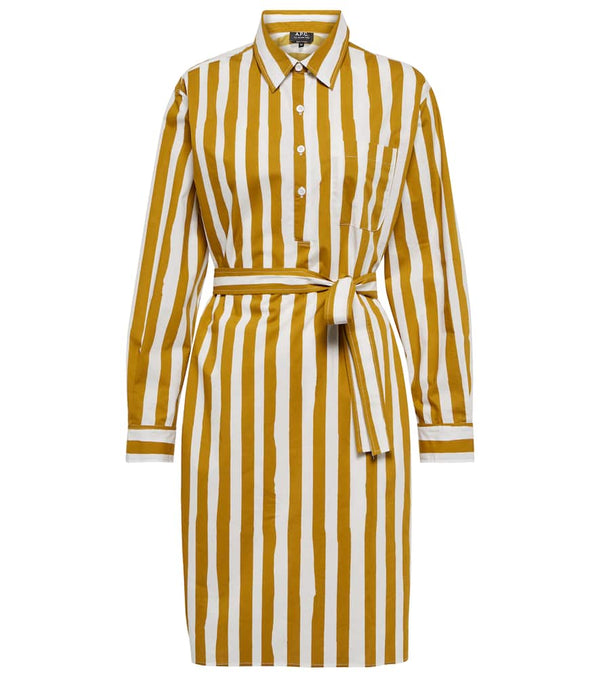 A. P.C. Plaja striped cotton shirt dress