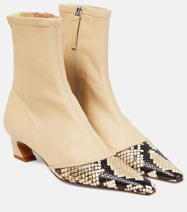 Acne Studios Bano snake-effect leather ankle boots