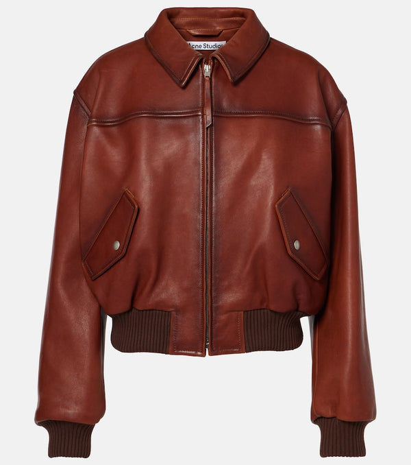 Acne Studios Leather bomber jacket