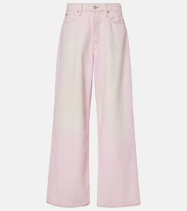 Acne Studios Low-rise faded wide-leg jeans