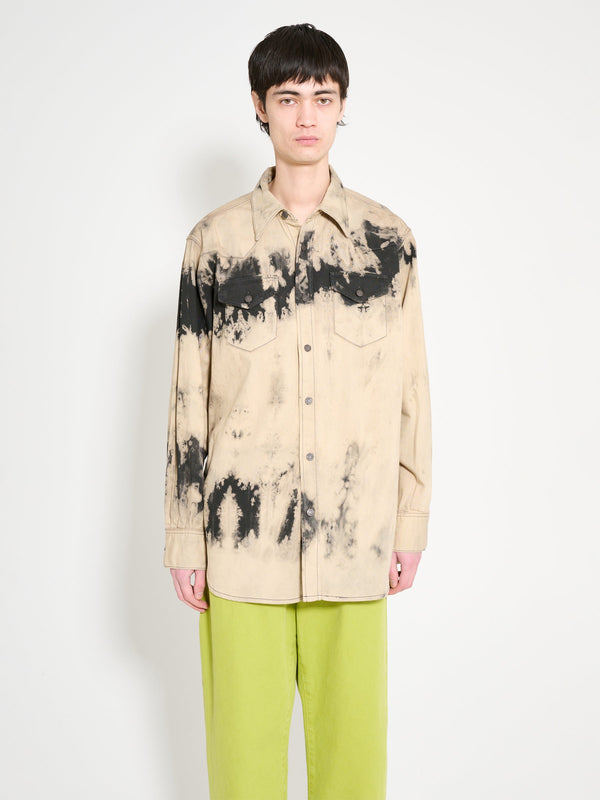 Acne Studios Long Sleeve Shirt Black  Beige