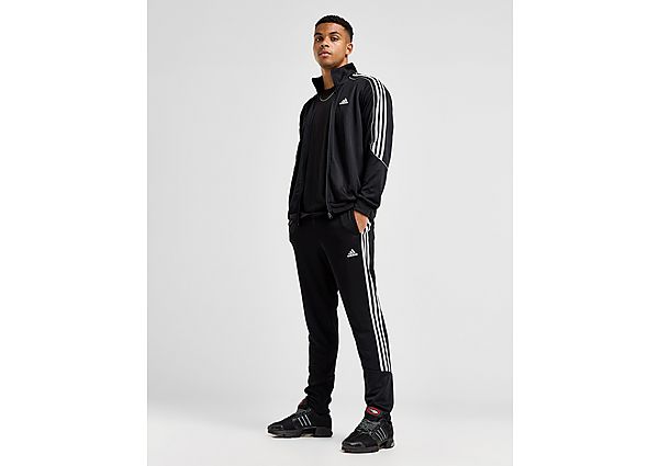 adidas 3 Stripes Doubleknit Tracksuit  Black