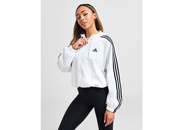 adidas 3 Stripes Woven Lightweight Jacket  White