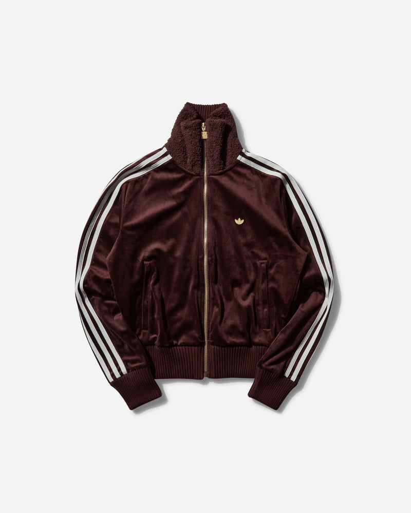 adidas Women s Premium Brushed Velvet Track Top Shadow Brown