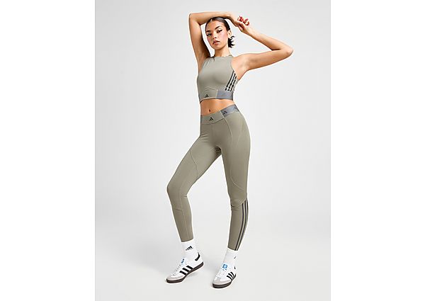 adidas Hyperglam Racer Tights Silver Pebble Grey