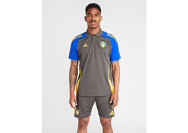 adidas Leeds United FC Polo Shirt Grey