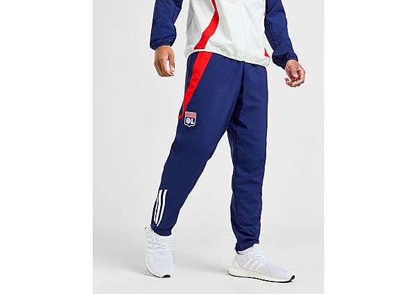 adidas Olympique Lyon Presentation Track Pants Midnight Indigo Bright Red White