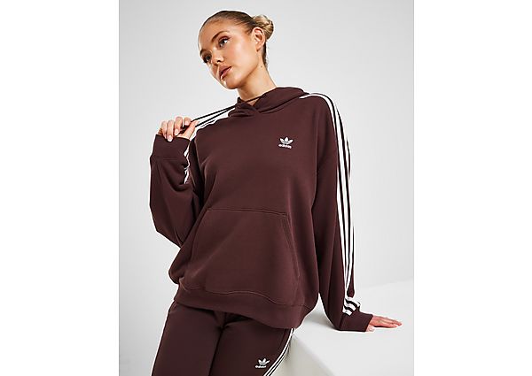 adidas Originals 3-Stripes Overhead Hoodie Brown