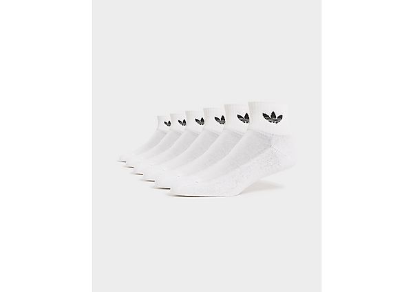 adidas Originals 6Pack Quarter Socks White