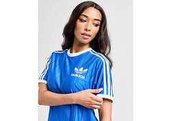 adidas Originals Pinstripe Poly T-Shirt Blue