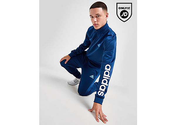 adidas Poly Linear Tracksuit Blue