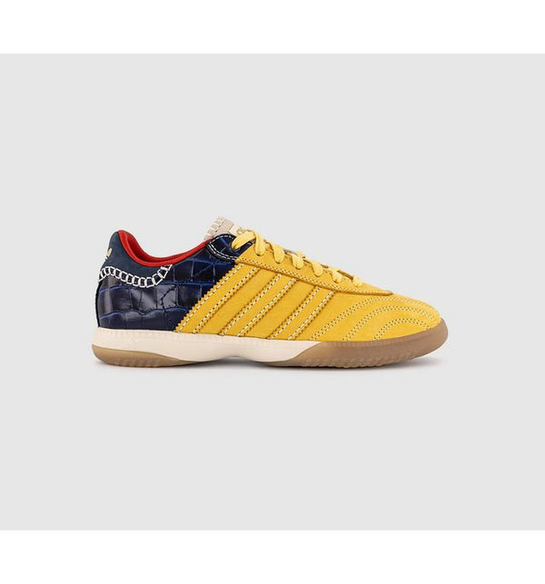 adidas Womens Consortium Wales Bonner MN Samba Fade Gold Fade Gold Collegiate Navy In Multi