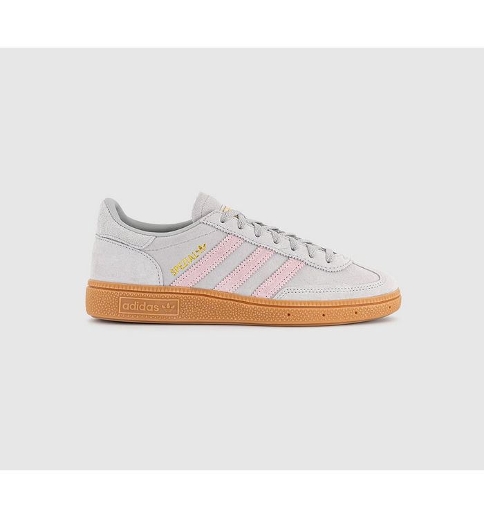 adidas Womens Exclusive Handball Spezial Trainers Grey Two Clear Pink Gold Metalic