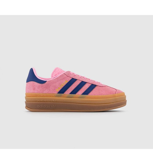 adidas Womens Gazelle Bold W Trainers Pink Glow Victory Blue Gum Rubber