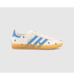 adidas Womens Gazelle Indoor Trainers Cloud White Light Blue Gum