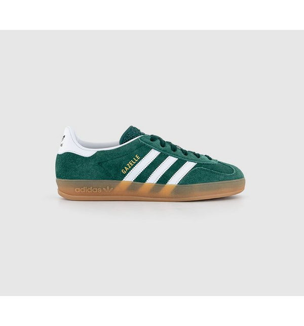 adidas Womens Gazelle Indoor Trainers Collegiate Green Green White Gum