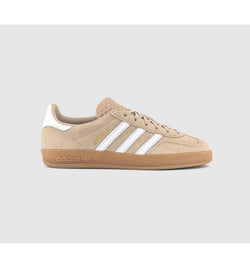 adidas Womens Gazelle Indoor Trainers Magic Beige White Gum In Natural