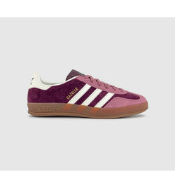 adidas Womens Gazelle Indoor Trainers Maroon White Preloved Crimson In Red