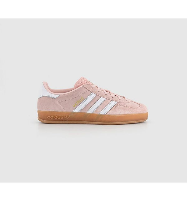 adidas Womens Gazelle Indoor Trainers Sandy Pink White Gum