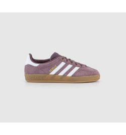 adidas Womens Gazelle Indoor Trainers Shadow Fig White Gum