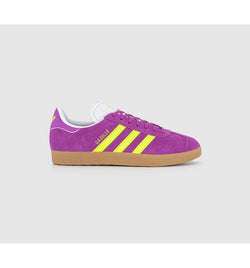 adidas Womens Gazelle Trainers Purple Burst Solar Yellow Offwhite