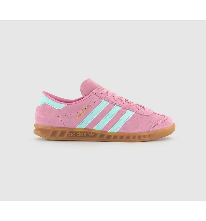 adidas Womens Hamburg Trainers Bliss Pink Semi Flash Aqua Gum