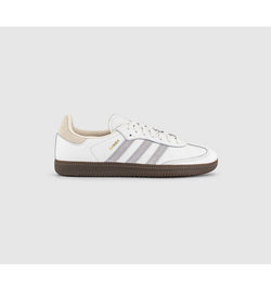 adidas Womens Samba OG Trainers Core White Grey Two Cream White