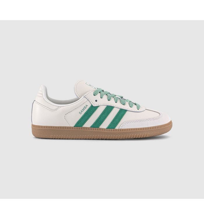 adidas Womens Samba OG Trainers Offwhite Court Green Hazy Green