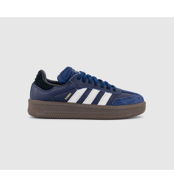 adidas Womens Samba Xlg Trainers Dark Blue White Gum