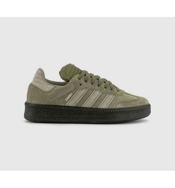 adidas Womens Samba Xlg Trainers Olive Strata Silver Pebble Silver Pebble In Green