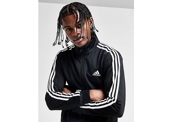 adidas Badge of Sport 3 Stripes Tracksuit  Black