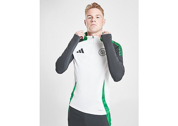 adidas Celtic Training 1/4 Zip Top  White