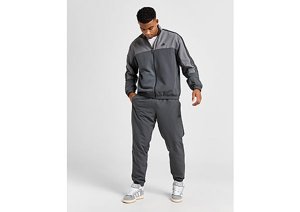 adidas Colour Block Woven Tracksuit  Grey