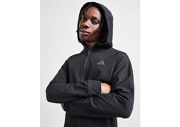 adidas Designed For Training Woven Full Zip Jacket  Black