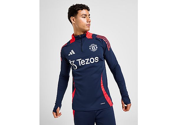 adidas Manchester United FC 1/4 Zip Training Top  Blue