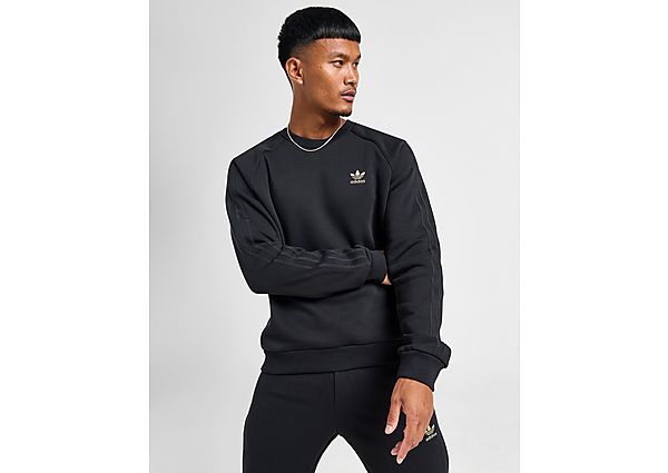 adidas Originals 3 Stripes Crew Sweatshirt  Black