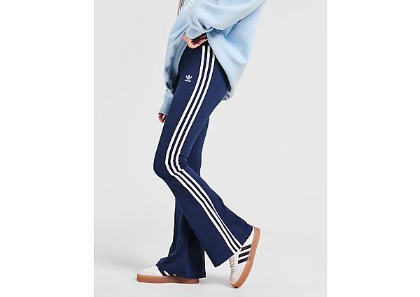 adidas Originals 3 Stripes Flared Leggings  Blue