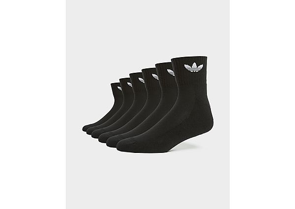 adidas Originals 6 Pack Quarter Socks  Black