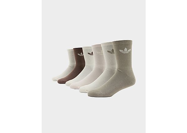 adidas Originals 6 Pack Trefoil Cushion Crew Socks  Multi Coloured