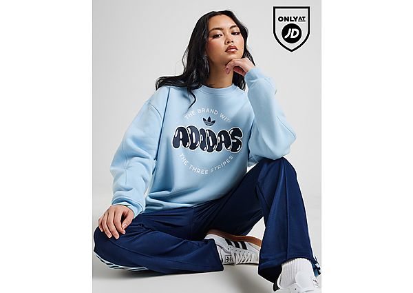 adidas Originals Circle Graphic Crew Sweatshirt  Blue